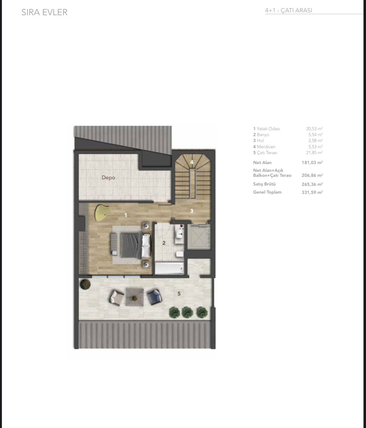 4+1 Sıra Villa 4